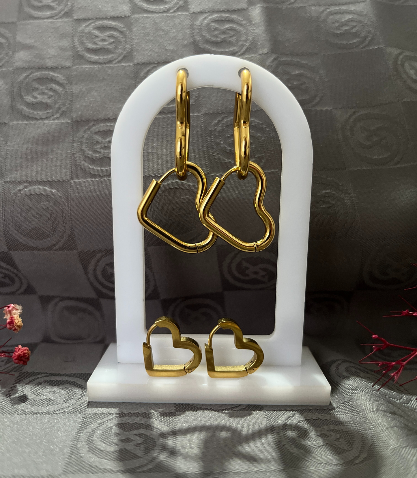 6'lı Premium Minimalist Kalp Desenli Küpe